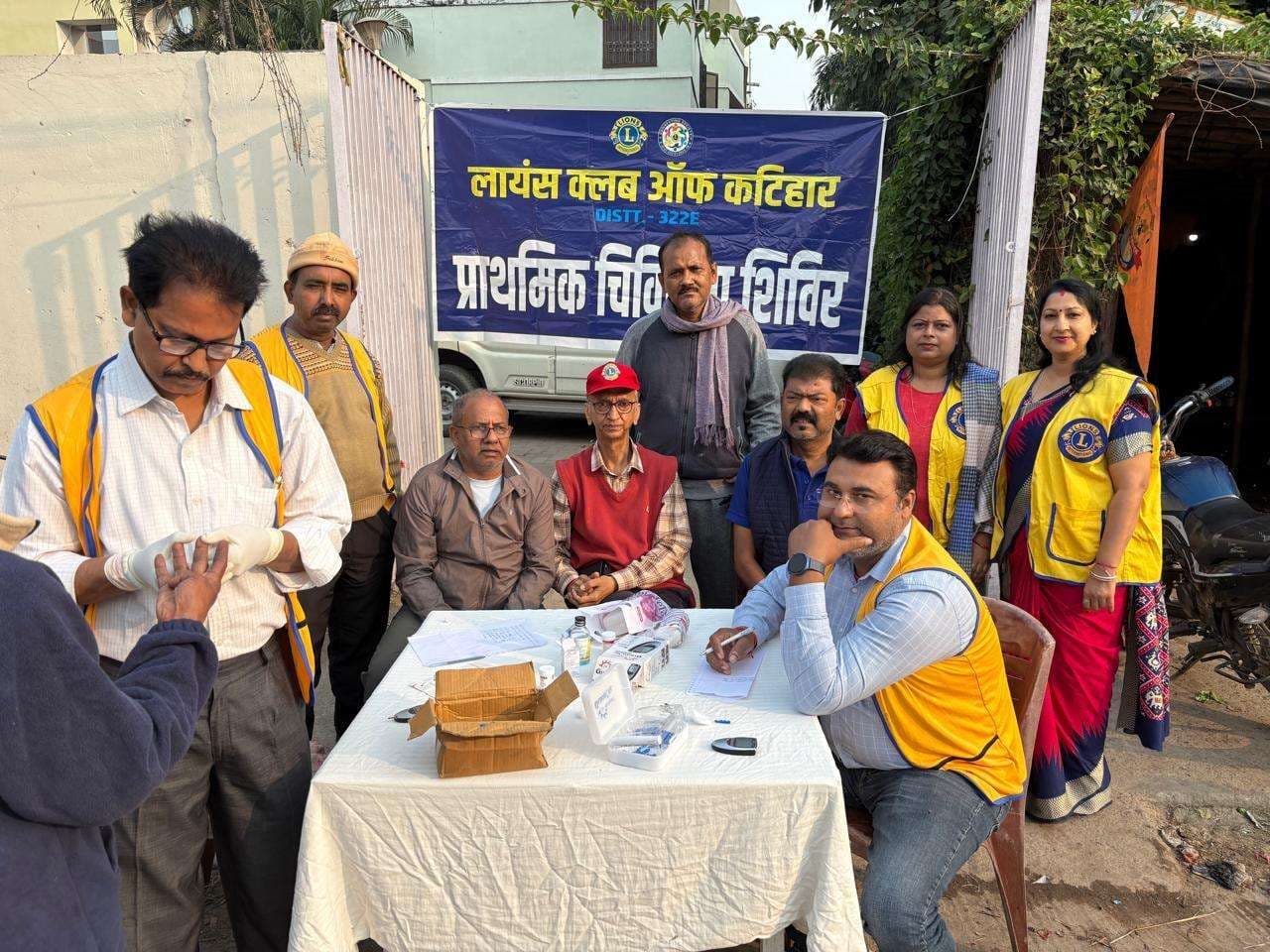 शिविर में 115 लोगों के मधुमेह की जांच