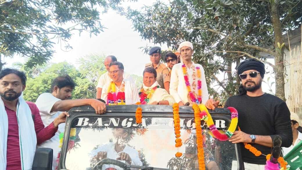 16 पंचायतों से गुजरा नव निर्वाचित सरवर का विजय जुलूस