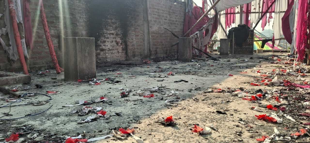 Bhagalpur news बेटी की शादी से पहले बना मंडप-पंडाल फूंके, 50 हजार की क्षति