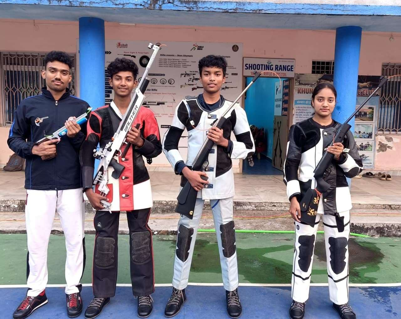 खूंटी राइफल शूटिंग क्लब के चार शूटरों का एसजीएफआइ नेशनल गेम्स में चयन