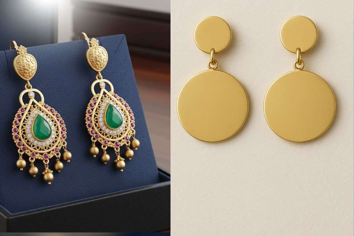 golden earrings design