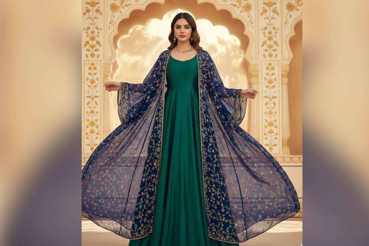 long dress with shrug