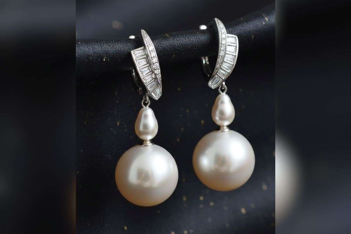 pearl earrings design