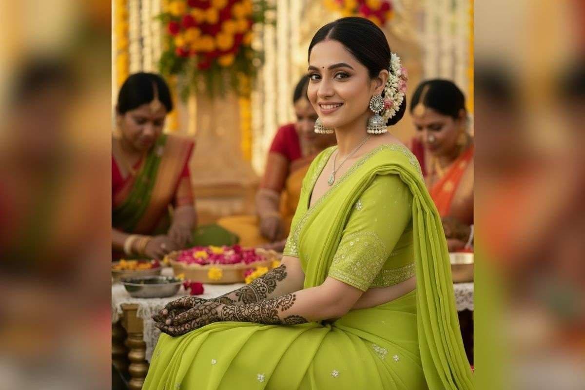 saree for mehndi