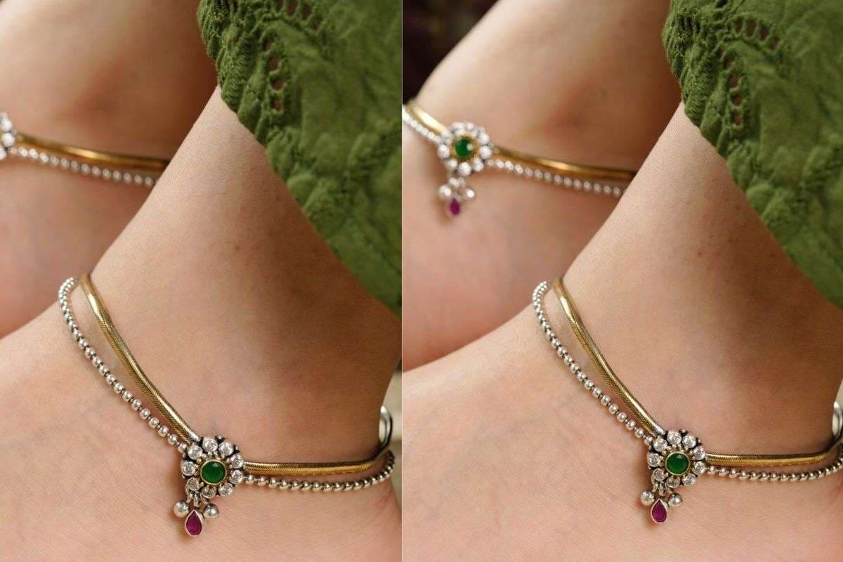 silver payal desigen