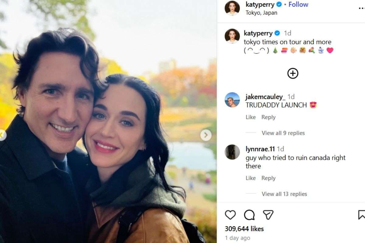 Katy Perry makes relationship with Justin Trudeau official