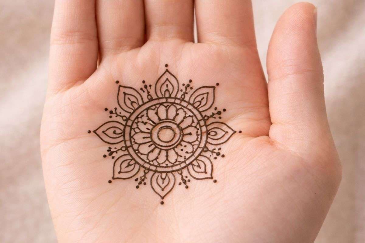 Minimal Mandala Mehndi (AI Generated)