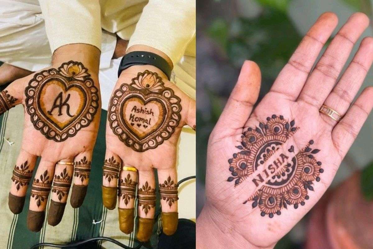 Name Initial Mehndi (Image Source)