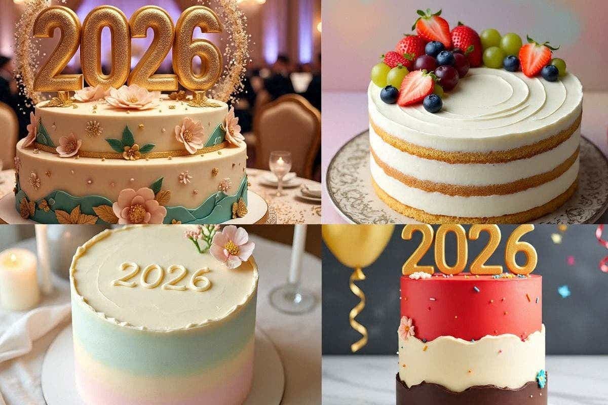 New Year Cake Designs 2026: नए साल को बनाएं खास, देखें ट्रेंडिंग, क्रिएटिव और शानदार केक डिजाइंस