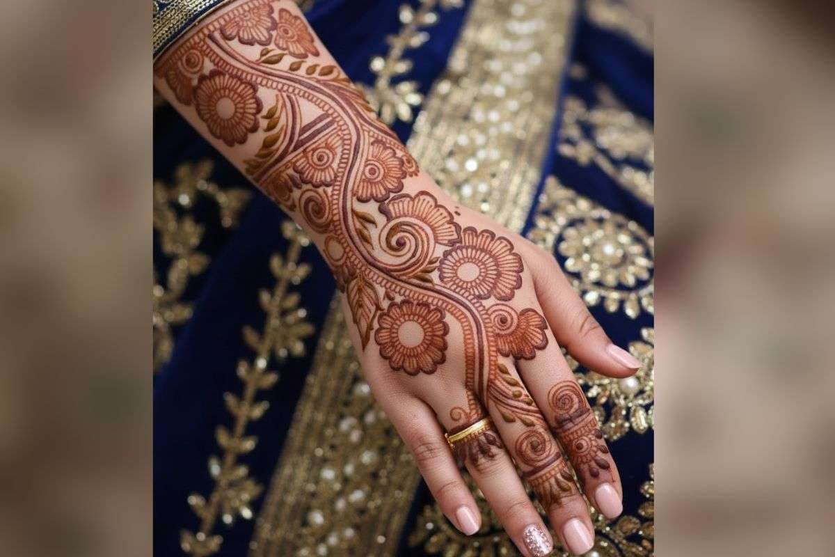 Simple Floral Mehndi Design