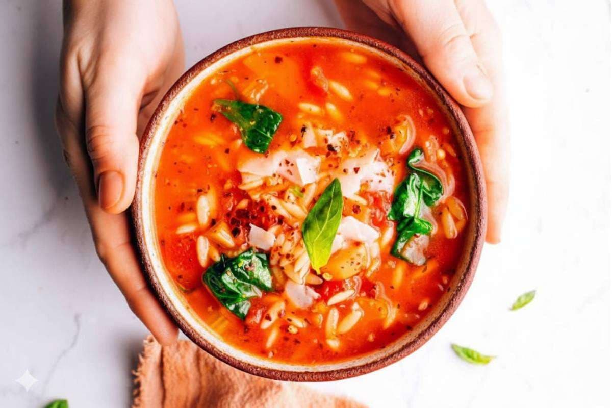 Spinach Tomato Soup Recipe in Hindi