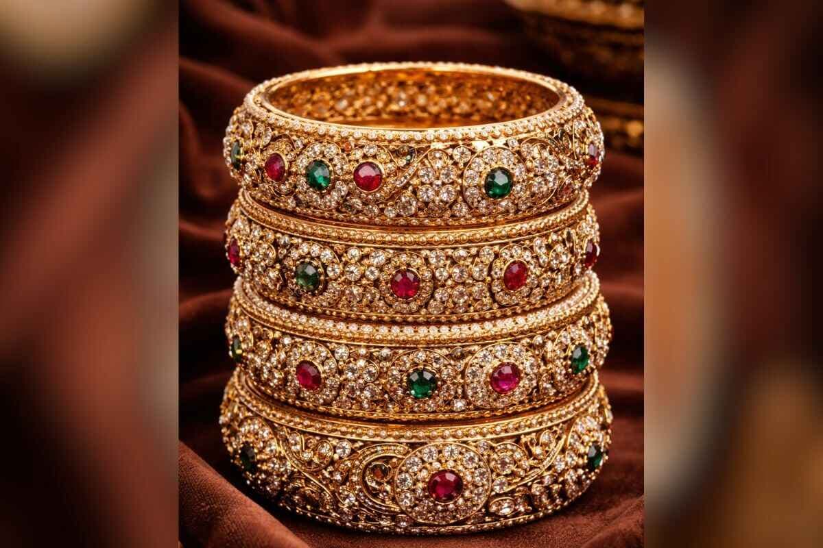 Stone Studded Bangles design