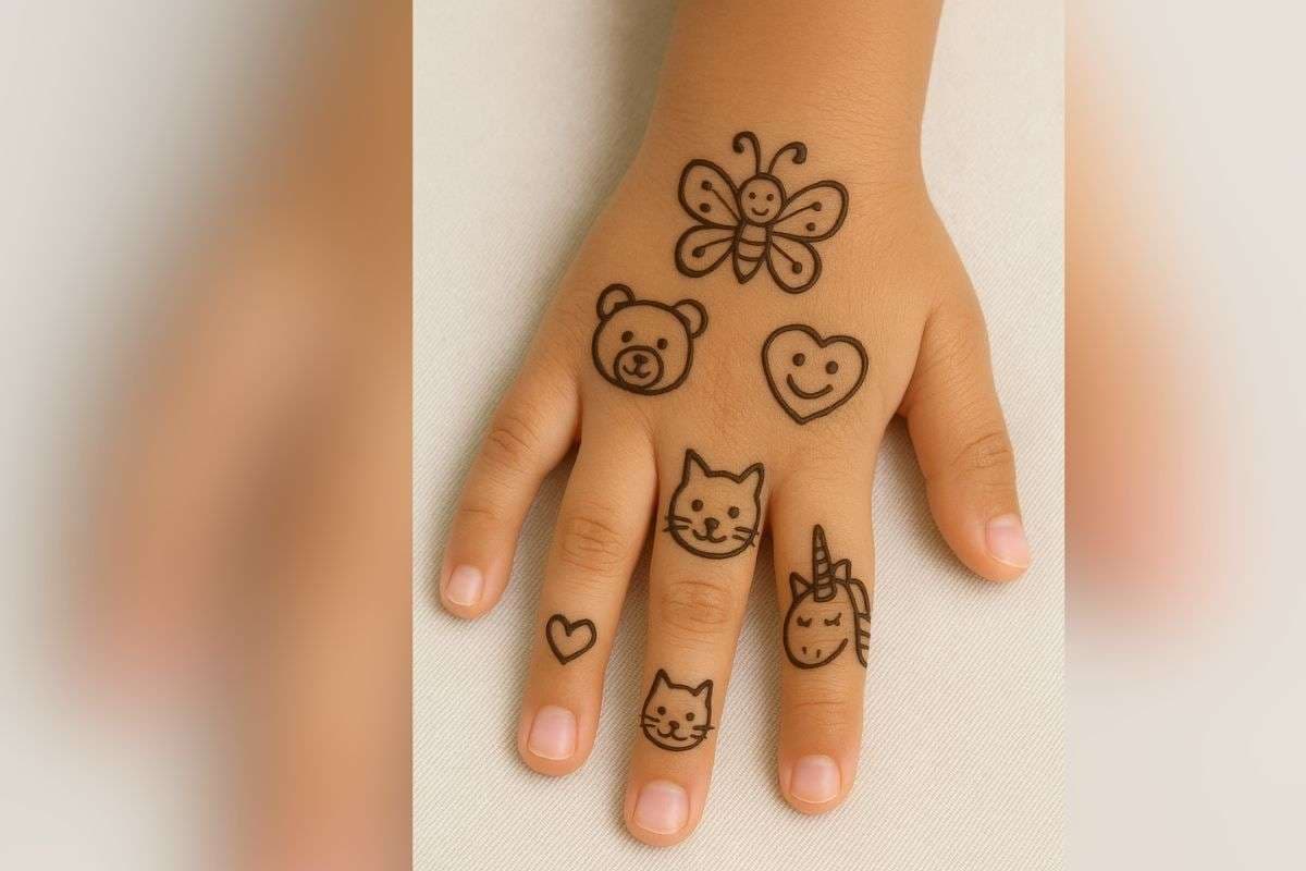 cartoon design for kids back hand (AI Generated)
