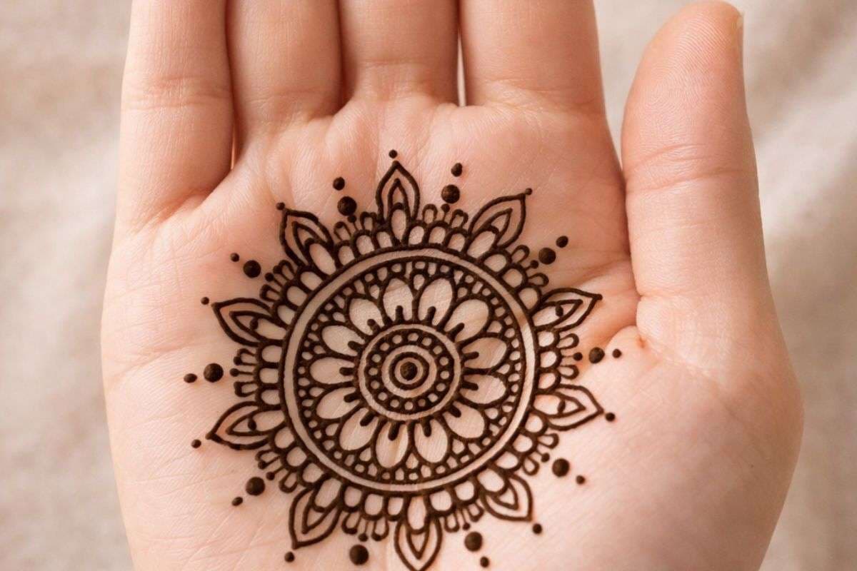 center Mandala Mehndi Design (AI Generated)
