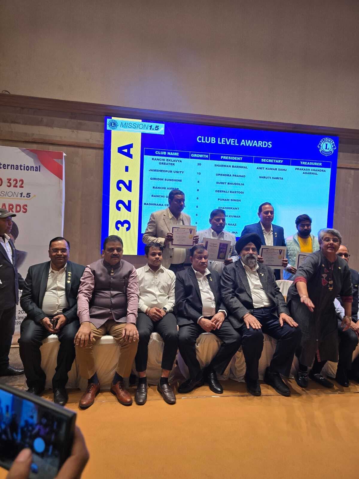 लायंस क्लब को कोलकाता में मिला तीन अंतरराष्ट्रीय पुरस्कार