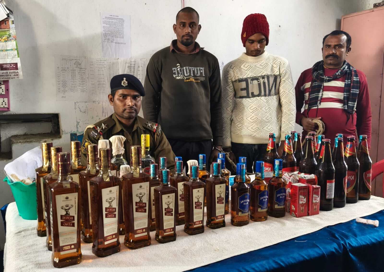 30.675 लीटर विदेशी शराब के साथ दो तस्कर गिरफ्तार, भेजा जेल