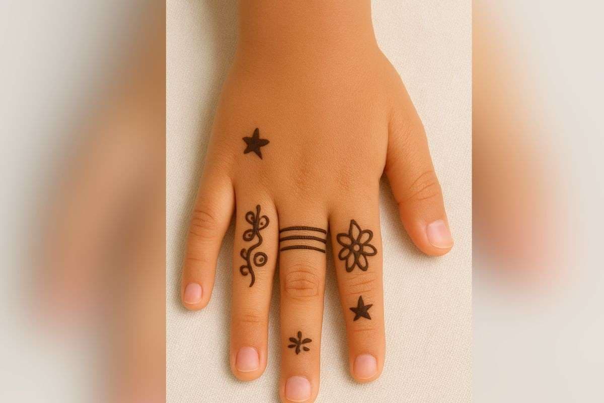 finger mehndi design (AI Generated)