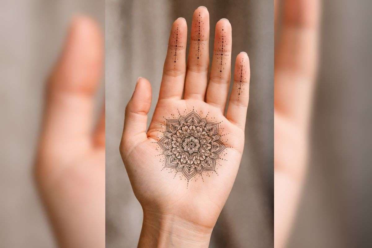 finger touch mehndi (AI Generated)