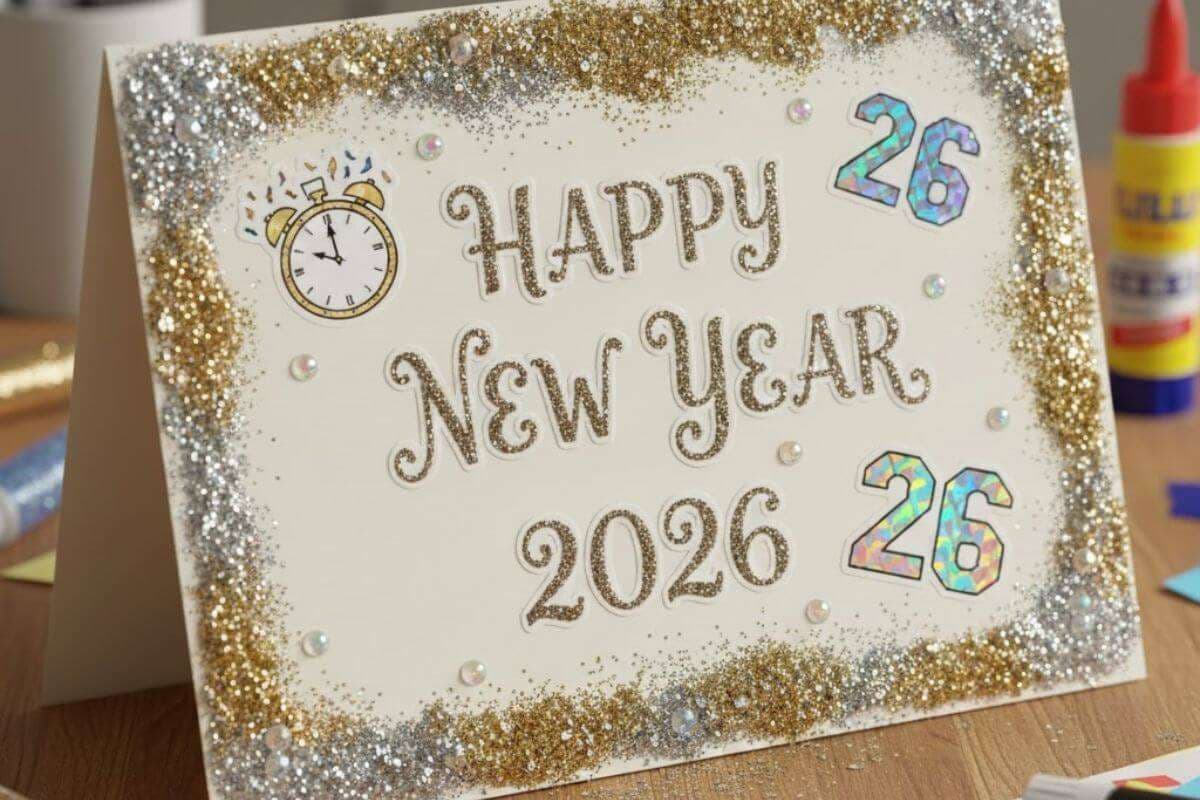 glitter decoration card