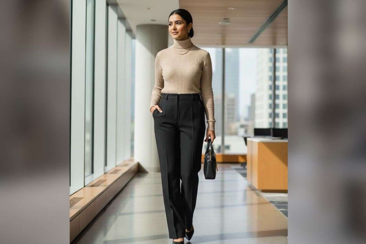 high neck sweater with pant
