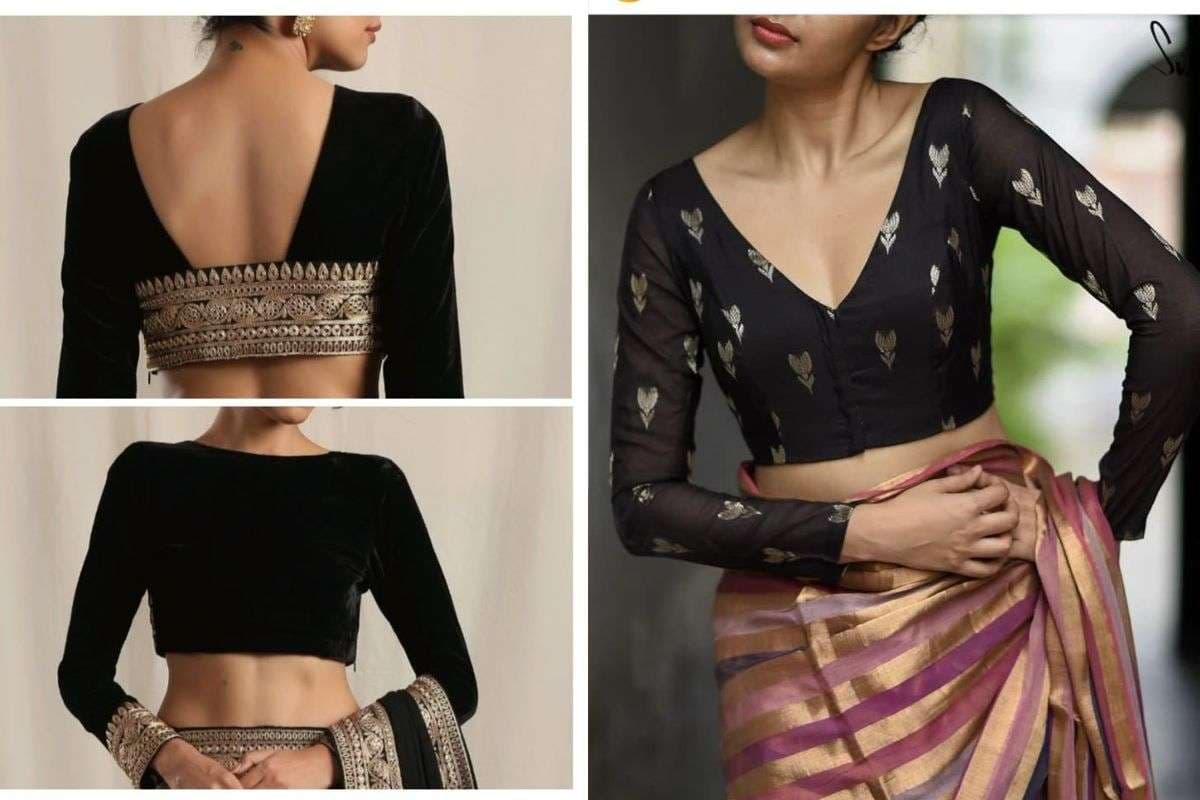 plain black blouse (Image Source: pinterest)