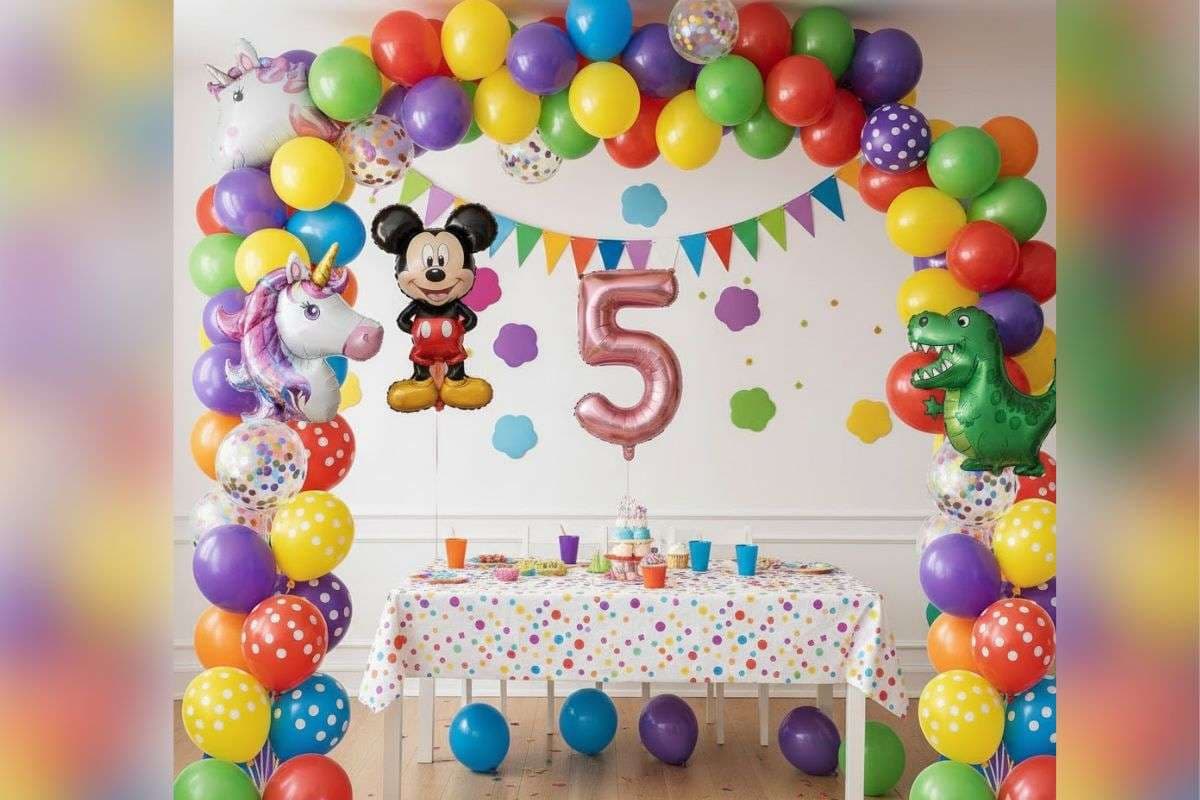 Birthday balloon decoration