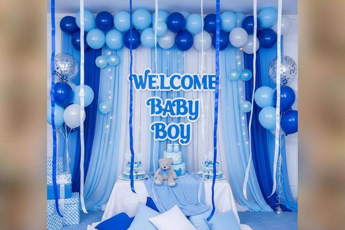 Blue Theme decoration for baby boy