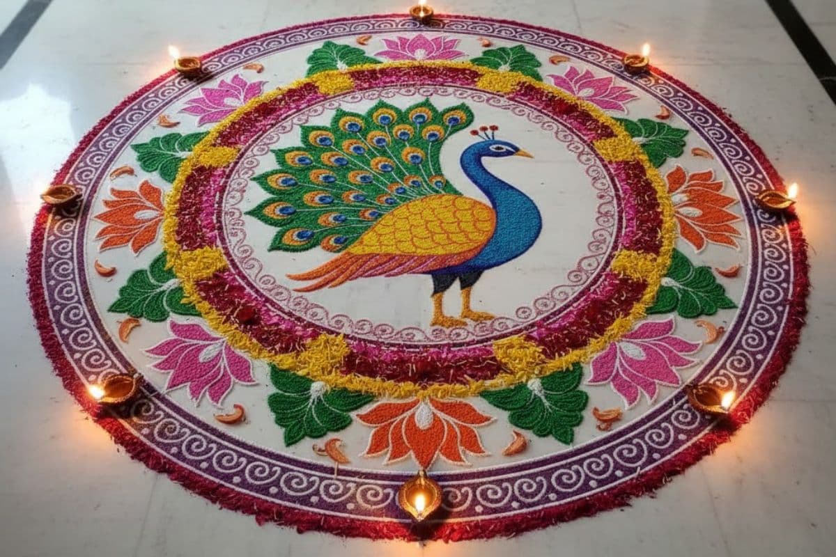 Easy Rangoli Designs: कम समय में बनाएं शानदार और क्रिएटिव रंगोली, देखें सबसे आसान और खूबसूरत डिजाइन