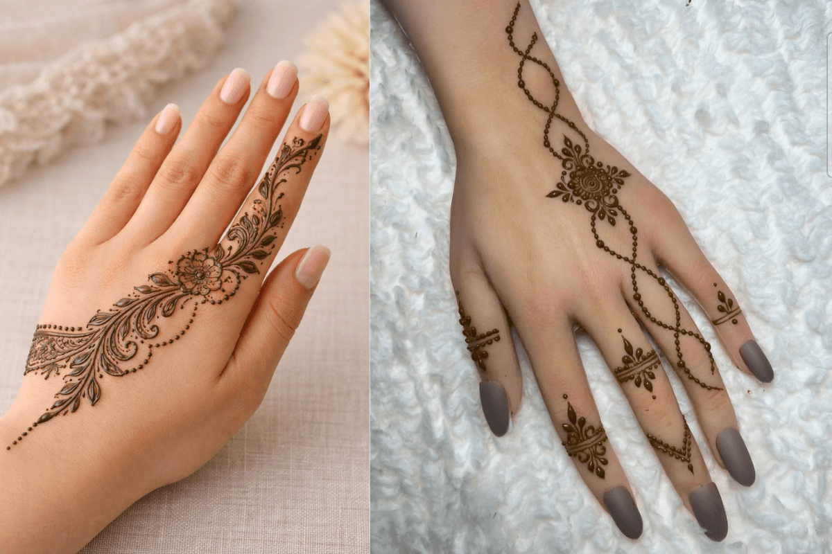 Light Line Work Mehndi