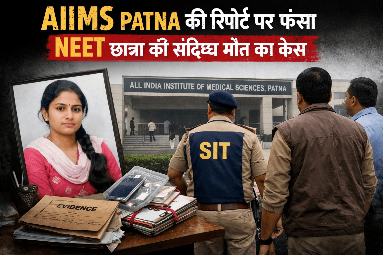 NEET छात्रा मौत की गुत्थी AIIMS और SIT में उलझी, पोस्टमॉर्टम और इन्वेस्टिगेशन रिकॉर्ड अभी भी अधूरे!