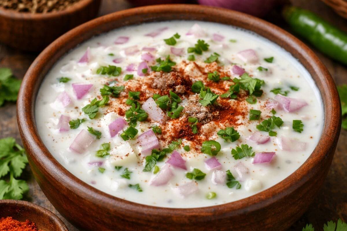 Onion Raita Recipe: मिनटों में तैयार करें घर पर लाजवाब प्याज का रायता