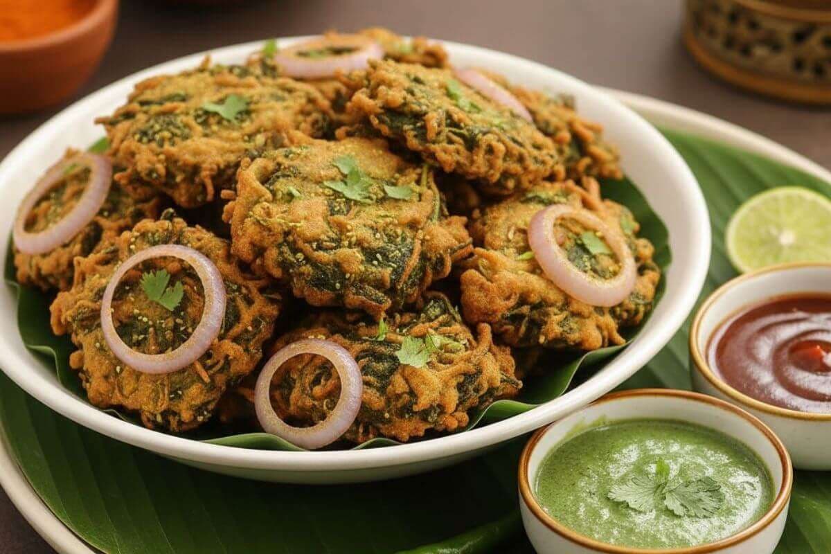 Pyaz Saag Pakora Recipe: सर्दियों की शाम को खास बना देंगे गरमा-गरम चाय के साथ ये प्याज साग पकौड़े, जानें बनाने की विधि