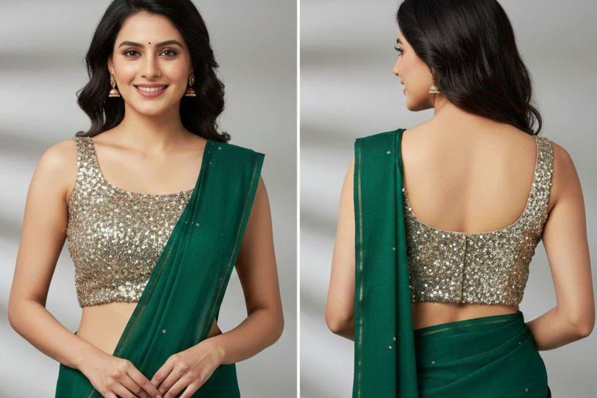 Sequin Sleeveless Blouse