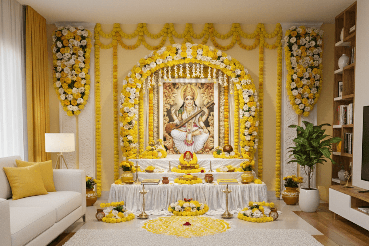 White & Yellow Theme Decoration