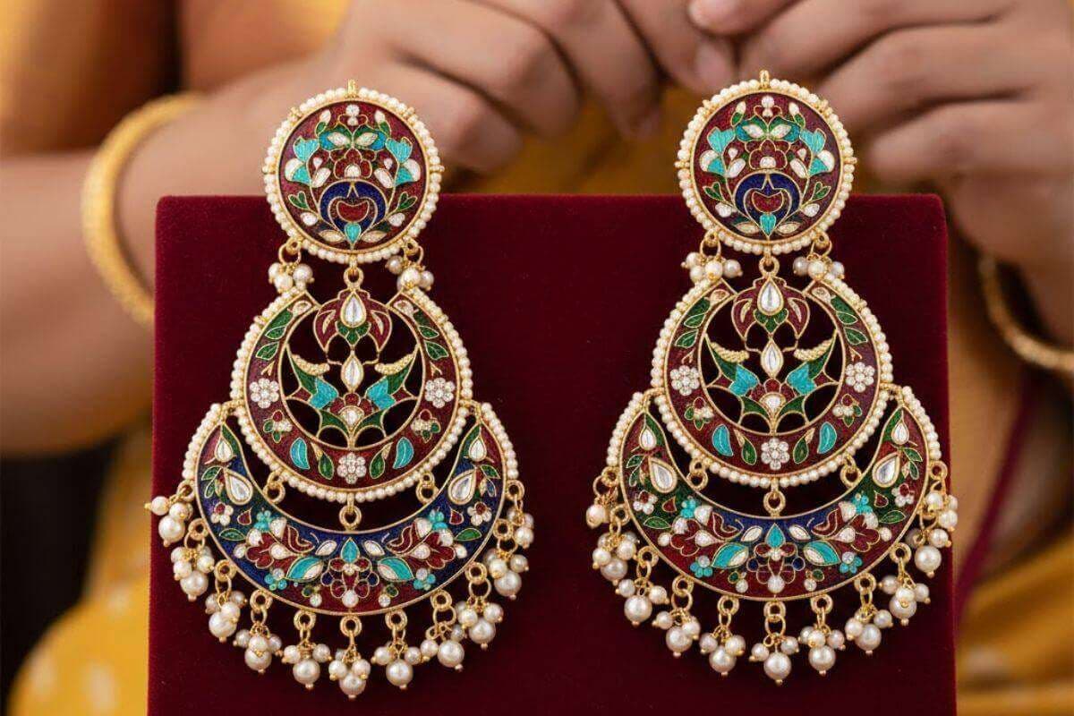 meenakari earrings