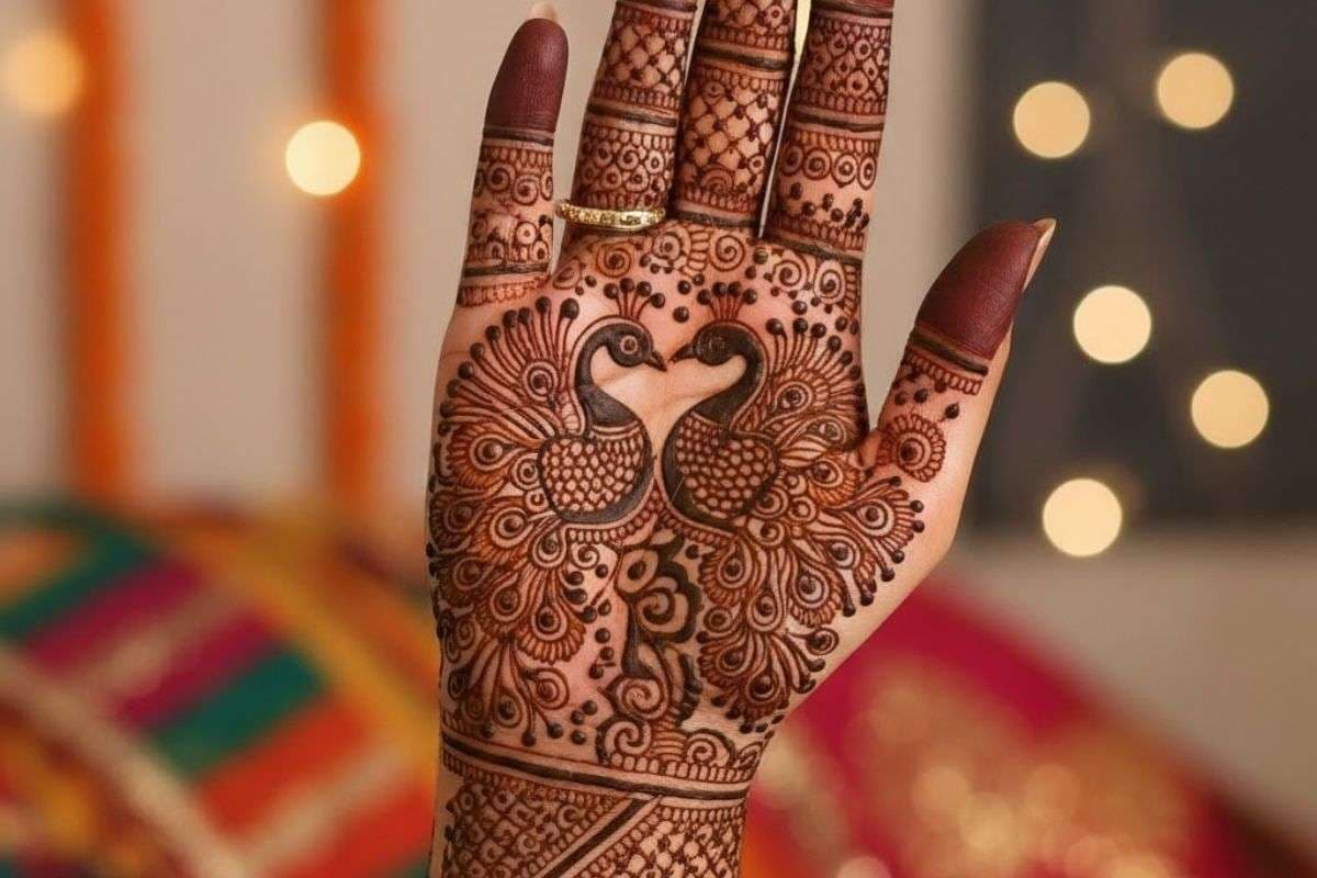 double peacock mehndi