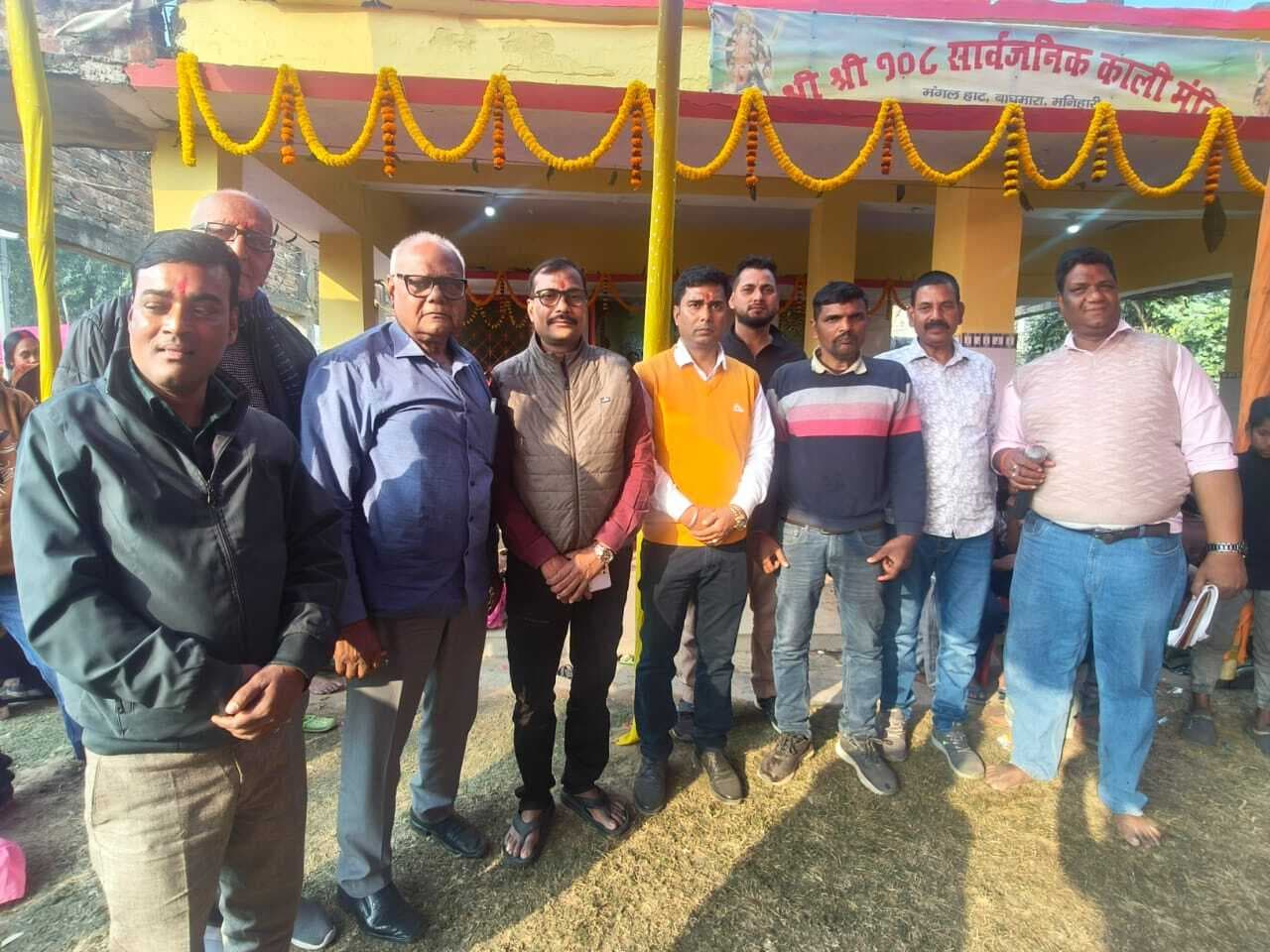 मनिहारी के बाघमारा मंगल हाट में की गयी काली पूजा