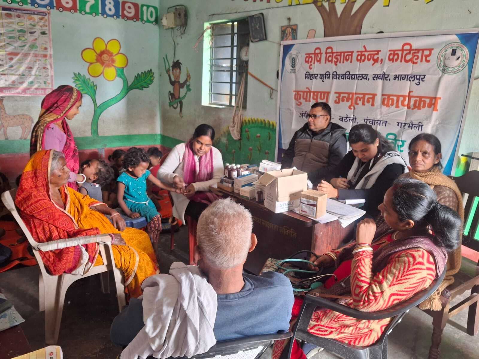 कुपोषण उन्मूलन कार्यक्रम के तहत स्वास्थ्य शिविर का आयोजन