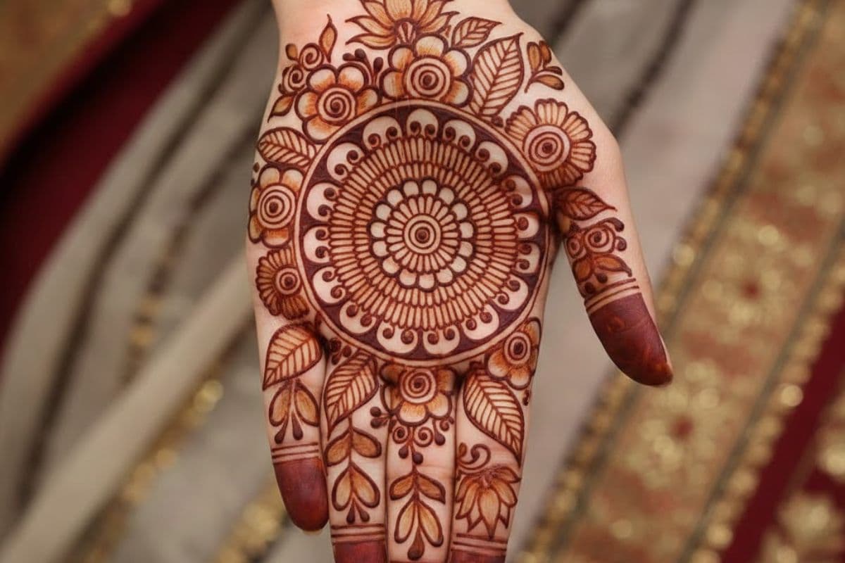floral mandala mehndi design