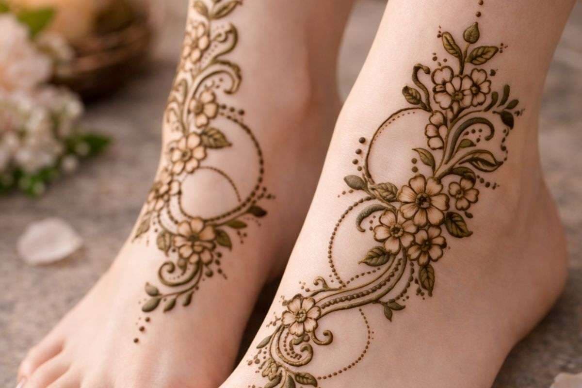 mehndi Design with transparent spaces