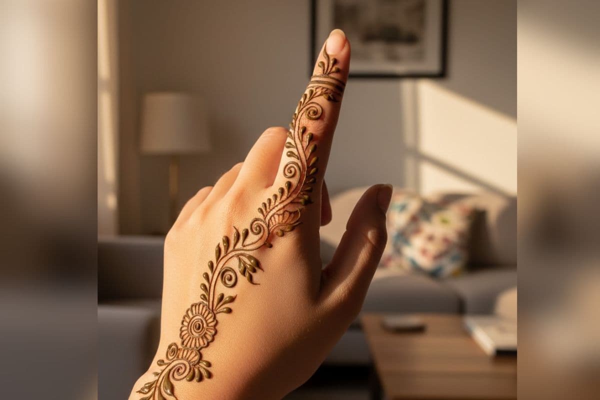 single finger mehndi