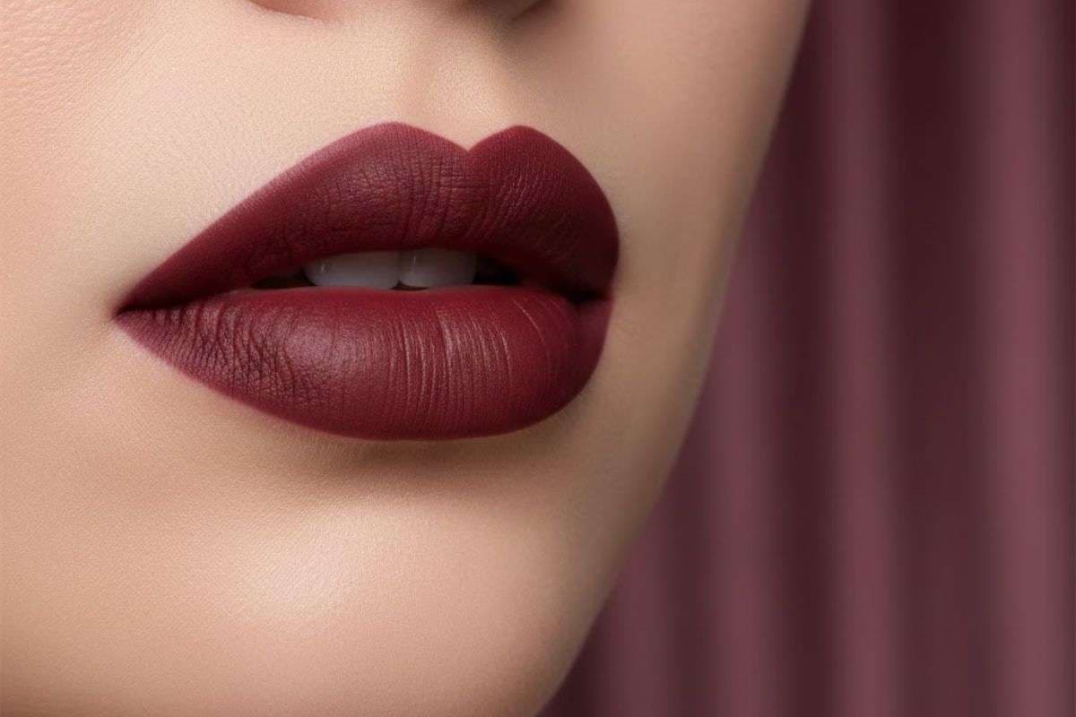 wine colour matte lipstick shade