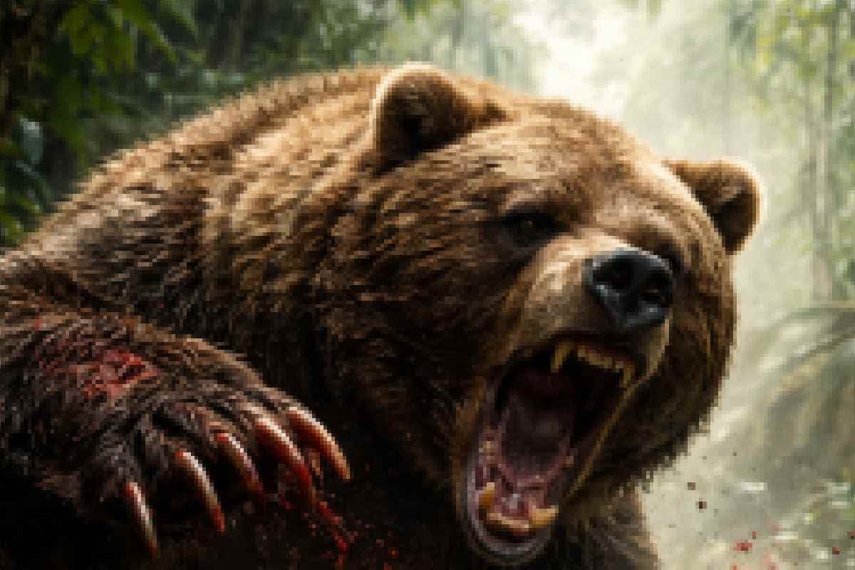 जंगली भालू से लड़ गई महिला, पति को बचाने के लिए कुल्हाड़ी से किया हमला