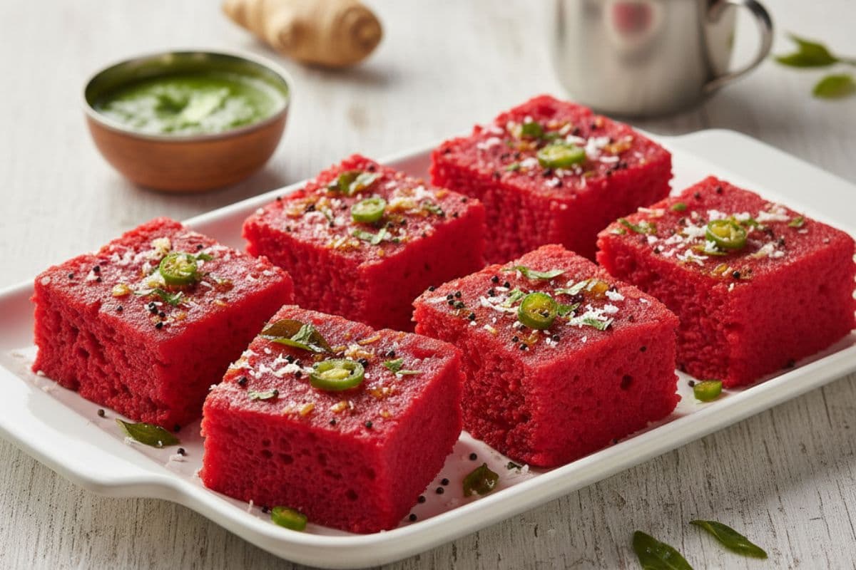 बोरिंग नाश्ते को कहें अलविदा, इस गुलाबी ढोकले के साथ सुबह को बनाएं सेहतमंद और रंगीन