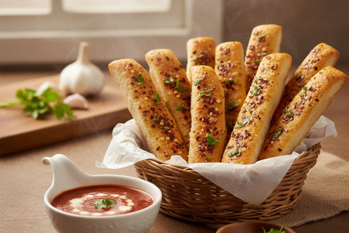 10 मिनट में तैयार करें क्रिस्पी चिली गार्लिक ब्रेडस्टिक्स, बेहद आसान रेसिपी