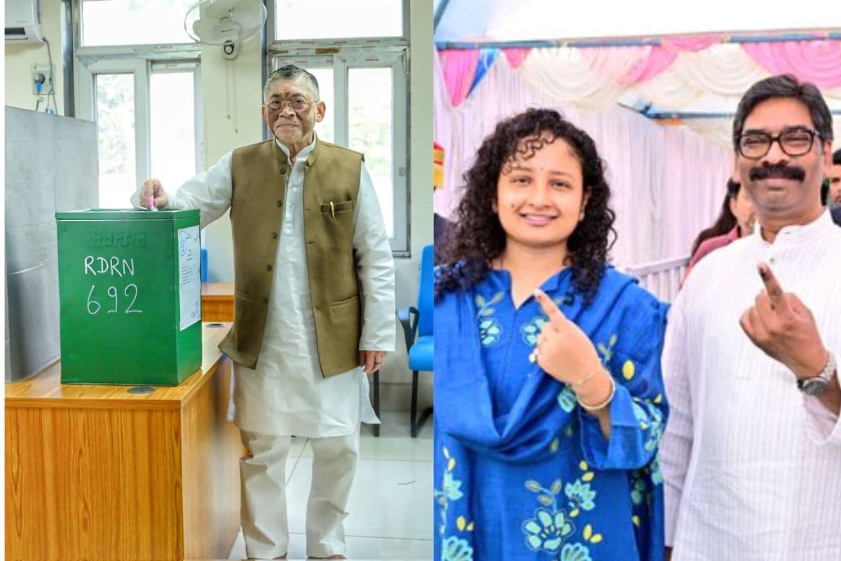 CM हेमंत और राज्यपाल संतोष गंगवार ने कतार में लगकर डाला वोट, बोले- ‘विकास के लिए जरूर करें मतदान’