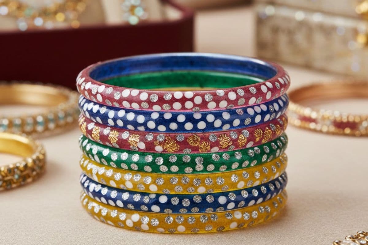 Multi Colour Glass Bangles