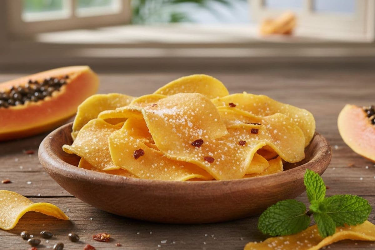 चाय के साथ झटपट बना लें कुरकुरे पपीते का चिप्स