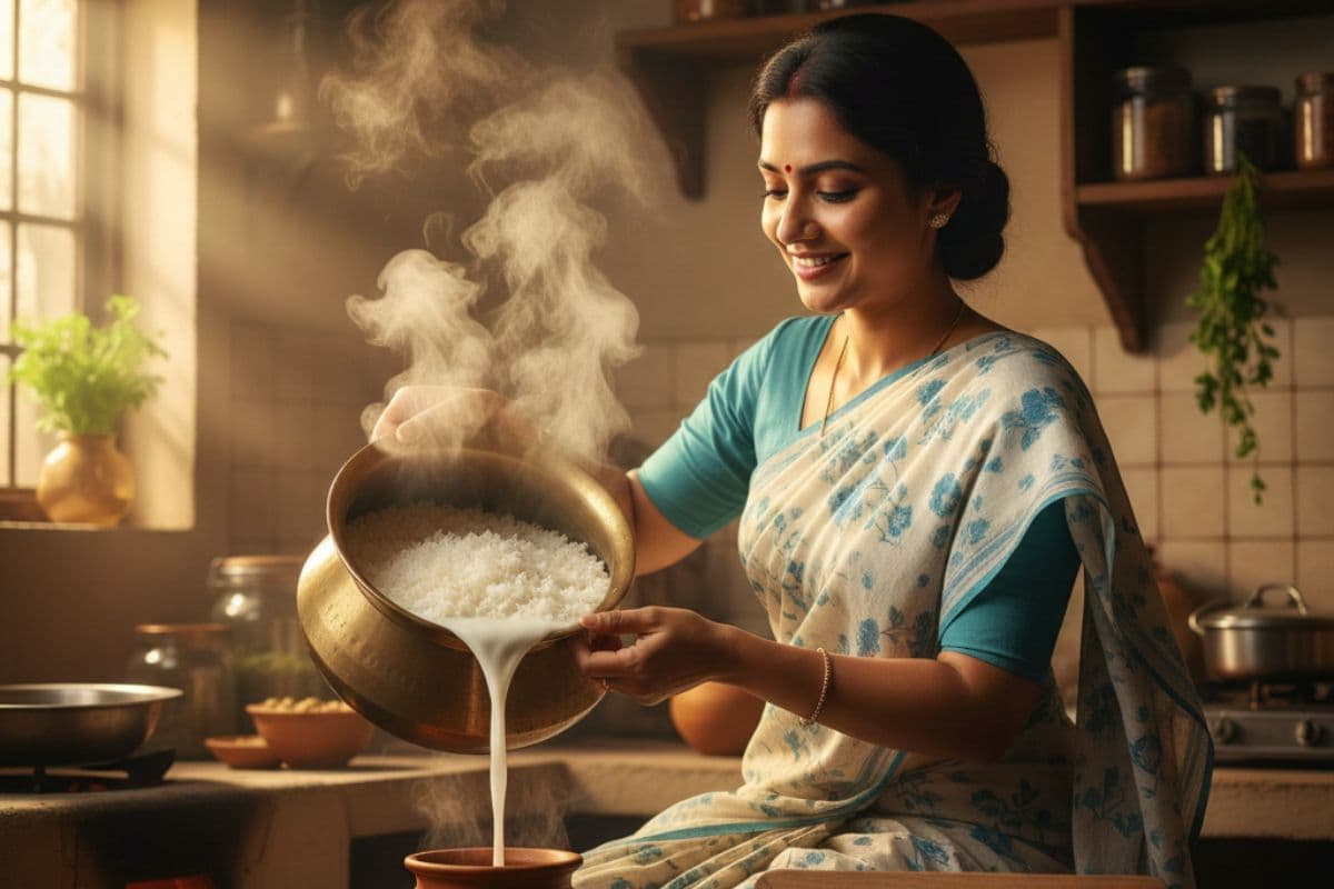 क्या आप भी चावल का पानी (पसावन) फेंक देते हैं? इसके 3 बड़े फायदे जानकर आप हैरान रह जाएंगे