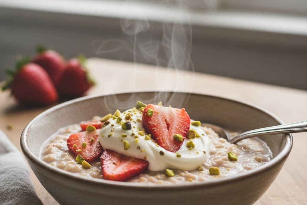 Strawberry and cream oats